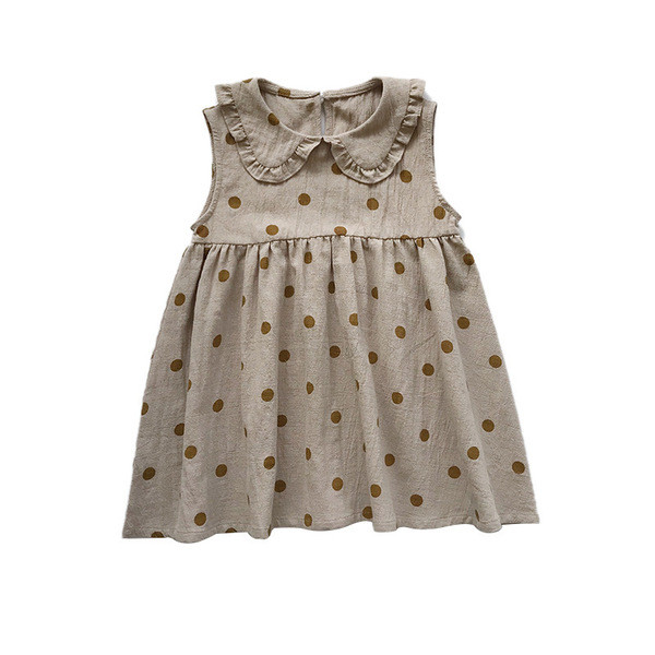 Rochie decupata pentru copii de culoare maro pentru fete