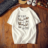 Férfi póló négy színben rátéttel és feliratokkal