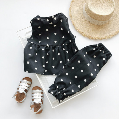 Új modell gyerek nadrág szett és pöttyös felső