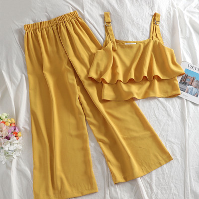 Modern női szett nadrággal és felsővel, többféle színben