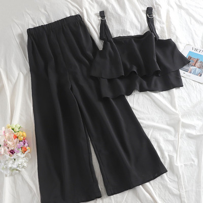 Modern női szett nadrággal és felsővel, többféle színben