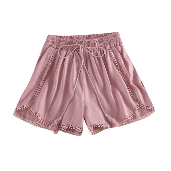 Alkalmi női rövidnadrág nyakkendővel több színben