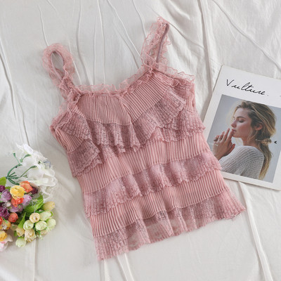 Modern női felső csipkével, négy színben