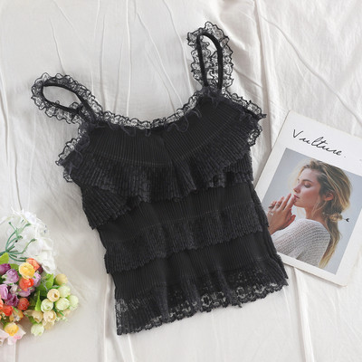 Modern női felső csipkével, négy színben