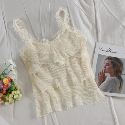 Modern női felső csipkével, négy színben