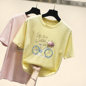 Tricou casual dama cu aplicatie in mai multe culori