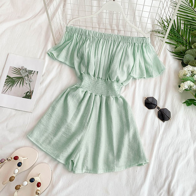 Csupasz vállú, rövid női overall több színben