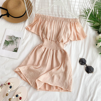 Csupasz vállú, rövid női overall több színben