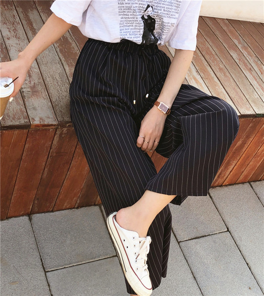 Modern női nadrág három színben nyakkendővel