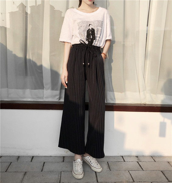 Modern női nadrág három színben nyakkendővel