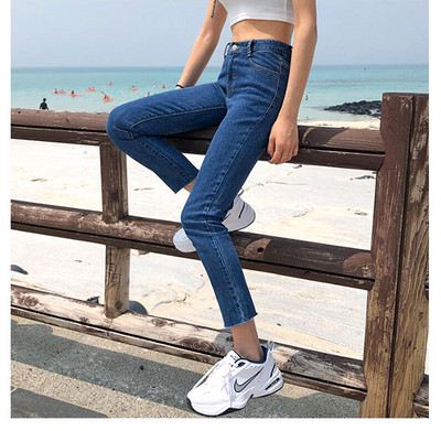 Magas derekú, bokáig érő hosszúságú női farmer több színben