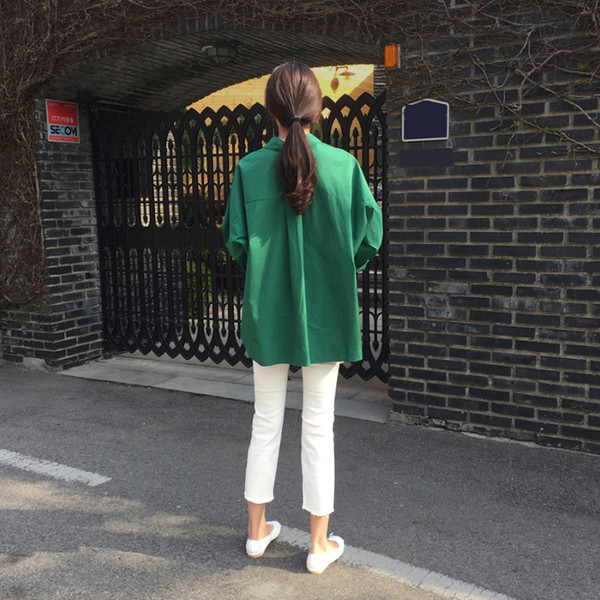 Magas derekú, bokáig érő hosszúságú női farmer több színben