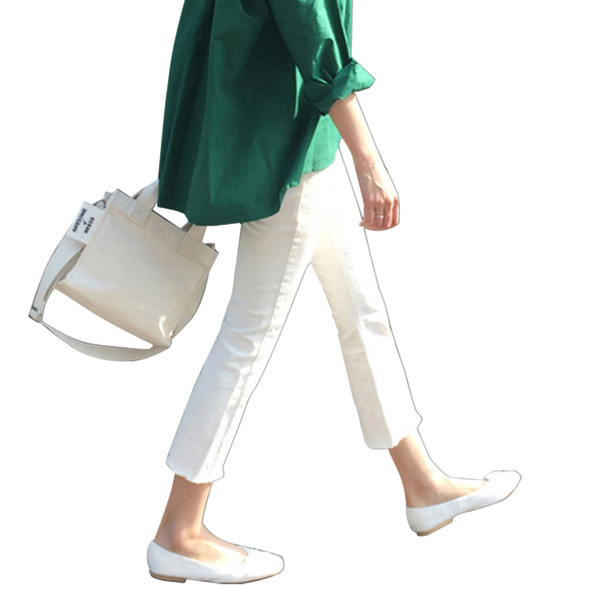 Magas derekú, bokáig érő hosszúságú női farmer több színben