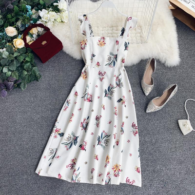 Stílusos női ruha virágmintával több színben