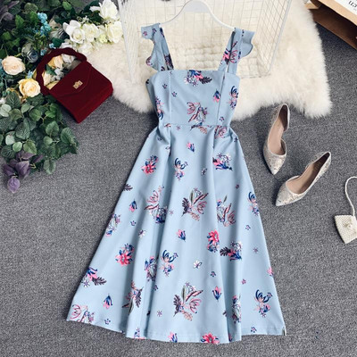 Stílusos női ruha virágmintával több színben