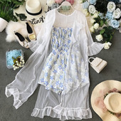 Új modell női szett virágmotívumokkal három színben