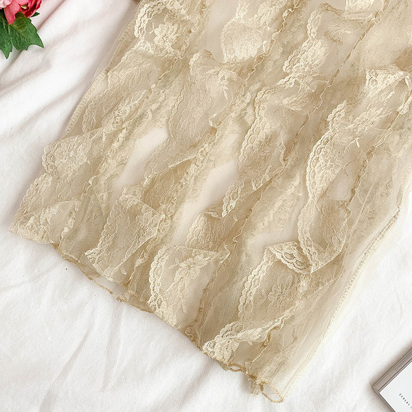 Átlátszó női blúz csipkével több színben