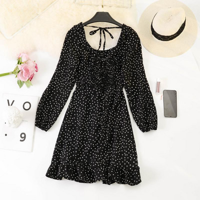 Modern női ruha hosszú ujjal, két színben