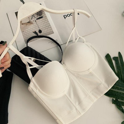 Stílusos női melltartó fehér, fekete és piros színben