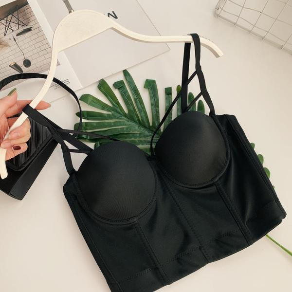 Stílusos női melltartó fehér, fekete és piros színben