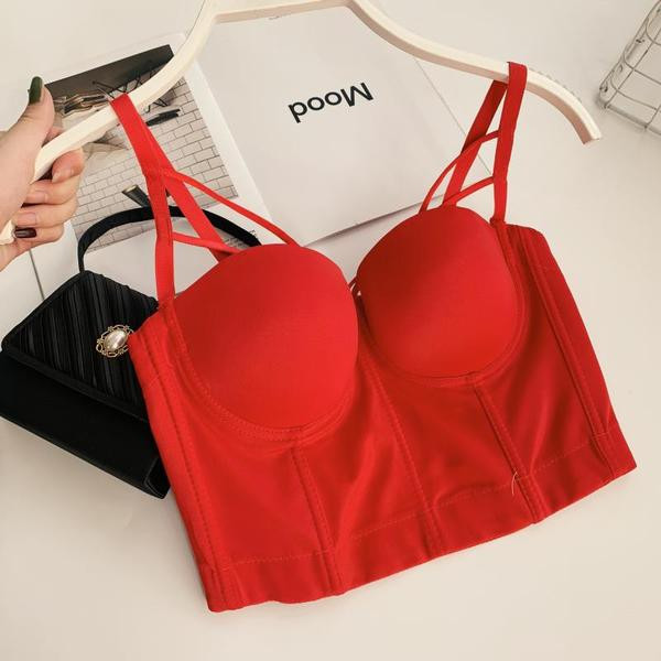 Stílusos női melltartó fehér, fekete és piros színben