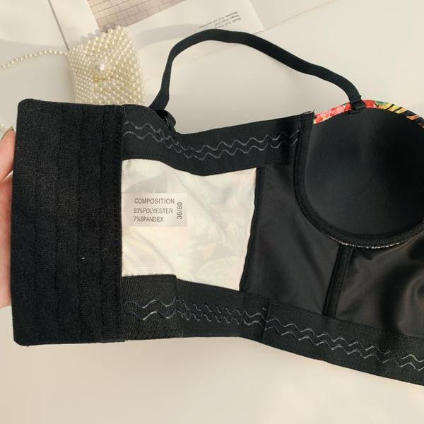 Stílusos női melltartó virágmintával több színben