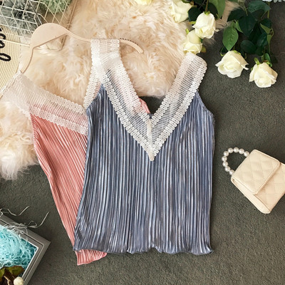 Maieu elegant pentru femei, cu bretele largi, în patru culori