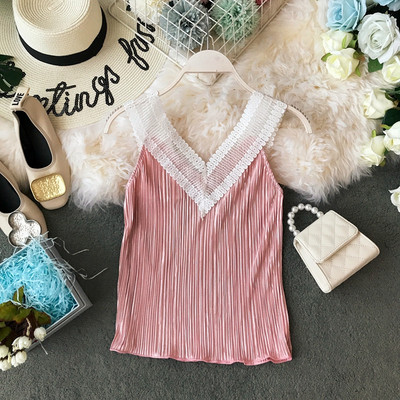 Maieu elegant pentru femei, cu bretele largi, în patru culori