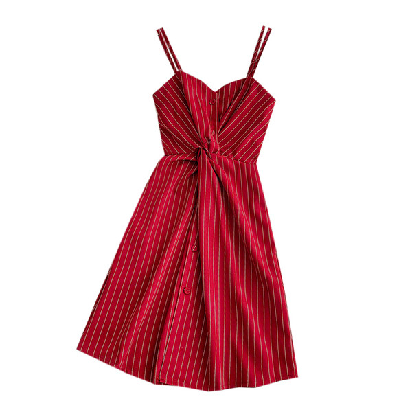 Aktuális női nyári csíkos ruha több színben