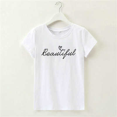 Modern női póló rövid ujjal és felirattal