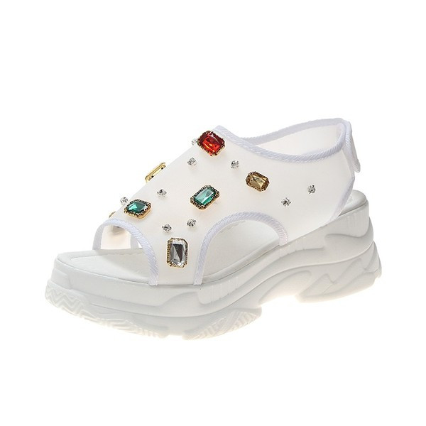 Modern női szandál kövekkel, három színben