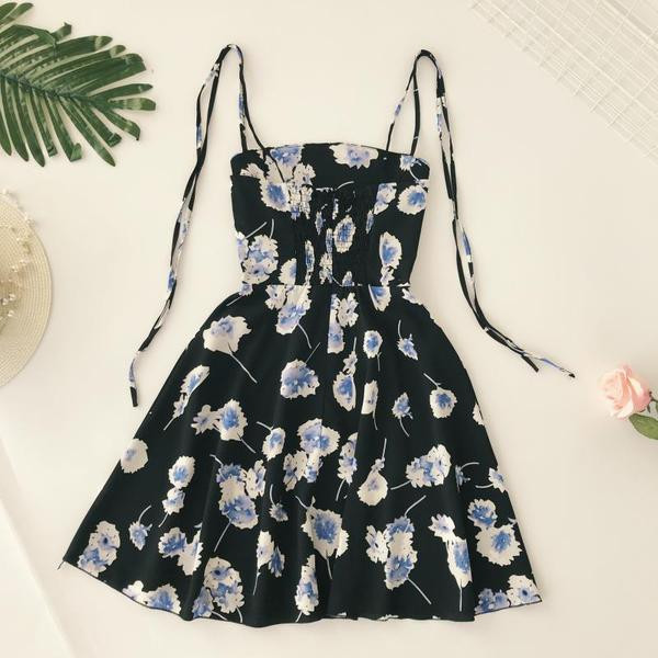 Rochie de vara de dama cu bretele subtiri in mai multe culori