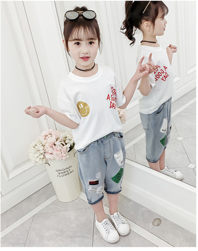 Modern gyerek szett blúz és nadrág lányoknak két színben