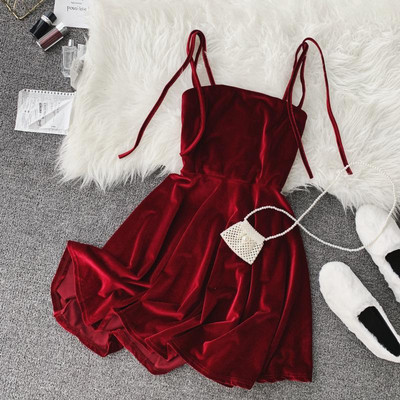 Női bársonyruha több színben