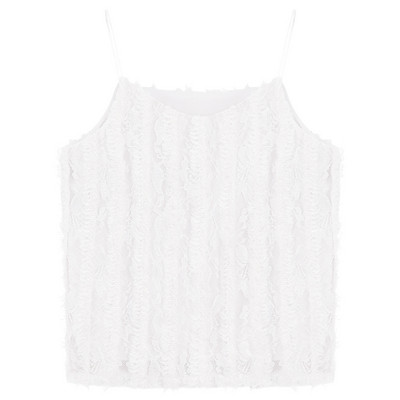 Stílusos női felső, vékony pántokkal, fehér, bézs és fekete színben