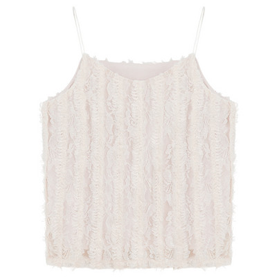 Stílusos női felső, vékony pántokkal, fehér, bézs és fekete színben