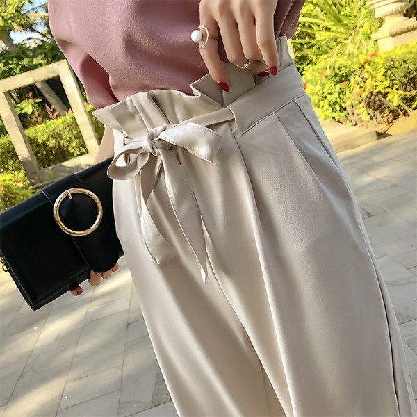 Női széles nadrág magas derékkal, két színben