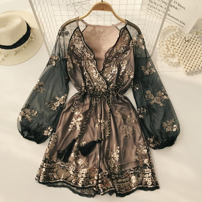 Salopeta scurta de dama cu paiete