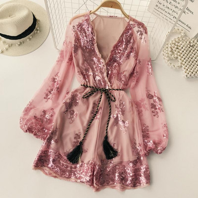 Salopeta scurta de dama cu paiete