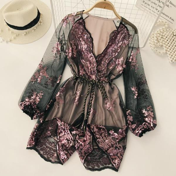 Salopeta scurta de dama cu paiete