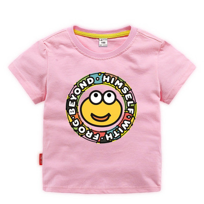 Tricou casual pentru copii cu decolteu O pentru baieti si fete