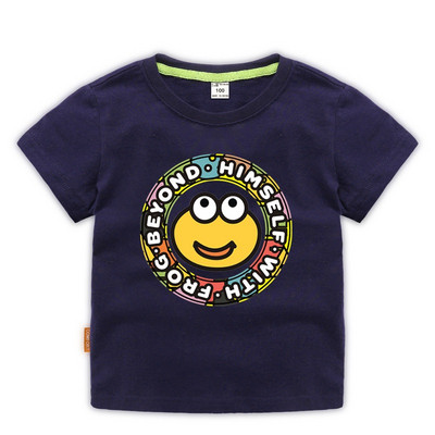 Tricou casual pentru copii cu decolteu O pentru baieti si fete