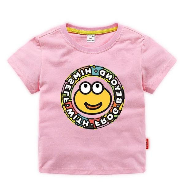 Tricou casual pentru copii cu decolteu O pentru baieti si fete