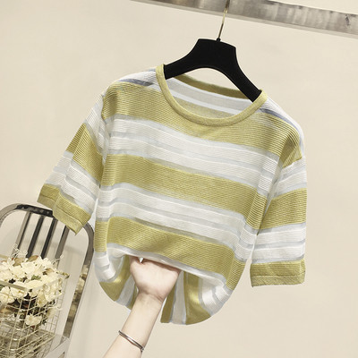 Lezser női póló átlátszó elemekkel több színben