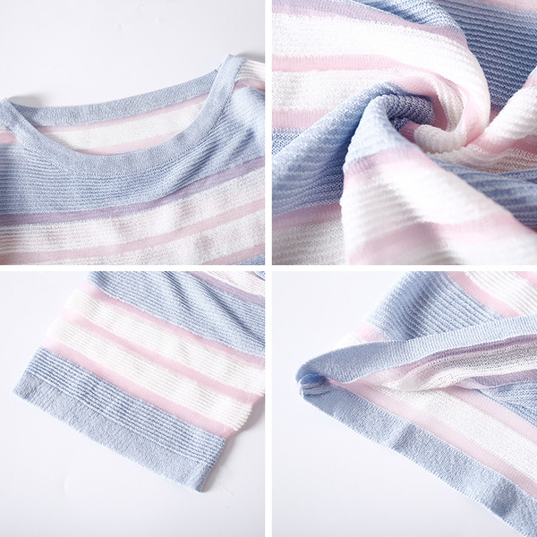 Lezser női póló átlátszó elemekkel több színben