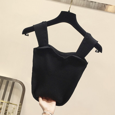 Modern női felső, széles pántokkal, öt színben