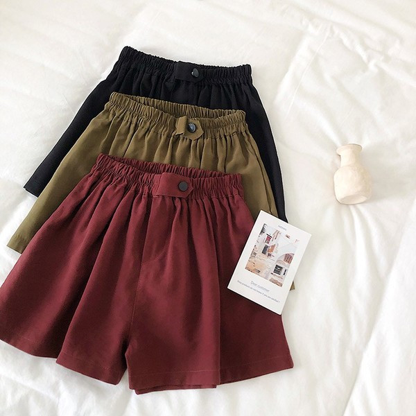 Női magas derekú női rövidnadrág három színben