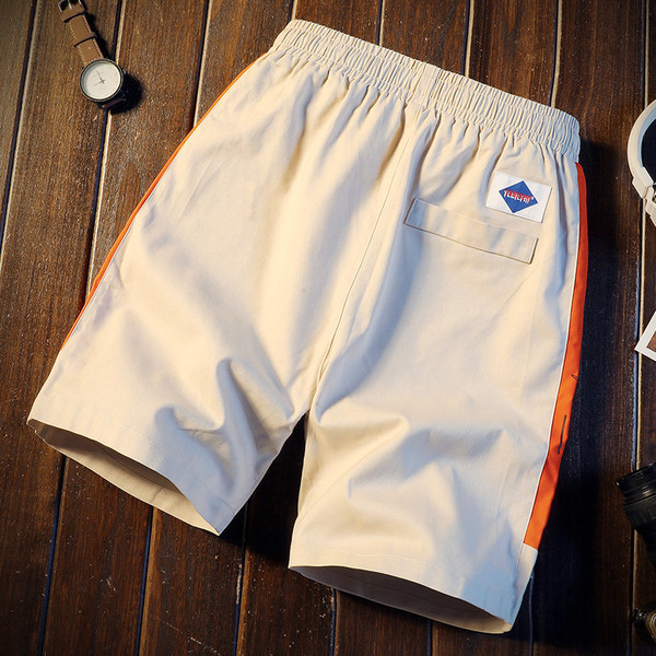 Pantaloni scurți casual pentru bărbați în trei culori cu cravate și buzunare