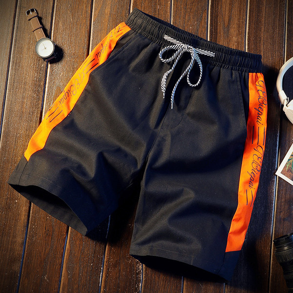 Pantaloni scurți casual pentru bărbați în trei culori cu cravate și buzunare