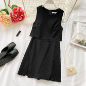 Stílusos női overál O-nyakkal több színben